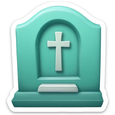 Light teal tombstone  sticker