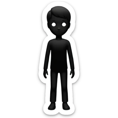 silhouette of a small figure growing into a tall one sticker