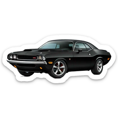 black dodge challenger 1969 sticker