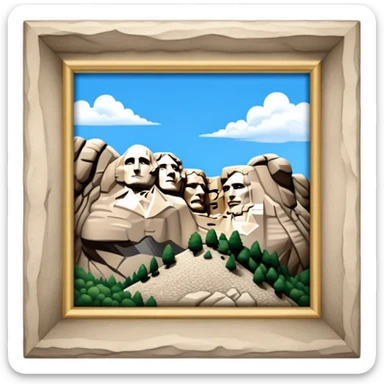 Cinematic Realistic Mount Rushmore Emoji sticker