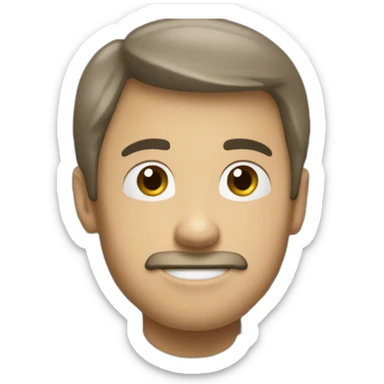 Homme avec une tête de tracteur sticker