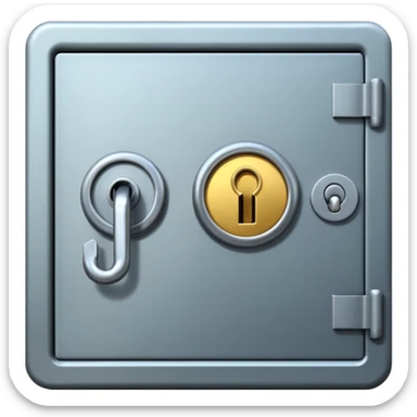 safe deposit box in a bank sticker