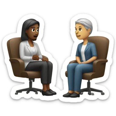 Therapist with a client sticker