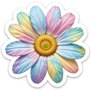 Pastel tie dye daisy sticker