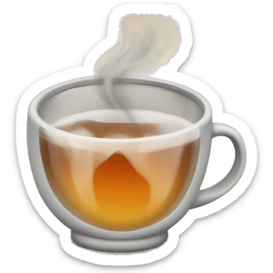Hot steaming tea  sticker