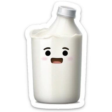 Person whit milk sticker