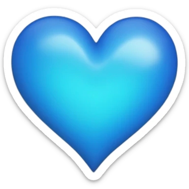 Blue heart sticker