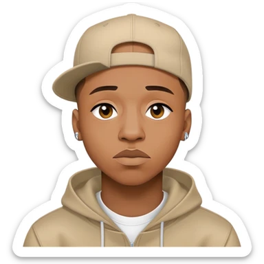 Central Cee UK rapper simplified expressive face signature features no text sticker