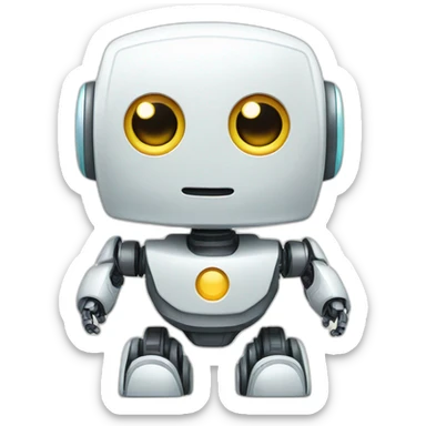 cute robot chatbot sticker