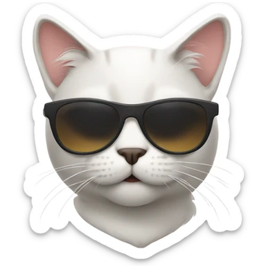 Cat with sunglasses sticker