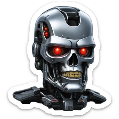 terminator t800 kiss sticker