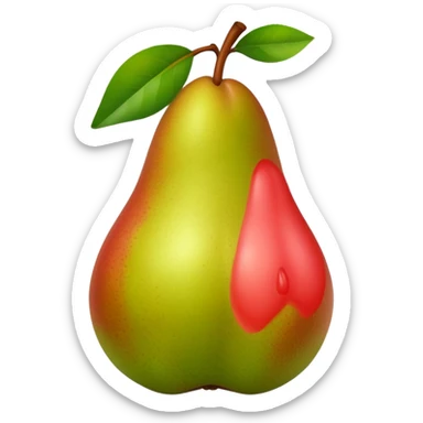 pear with red blush  sticker