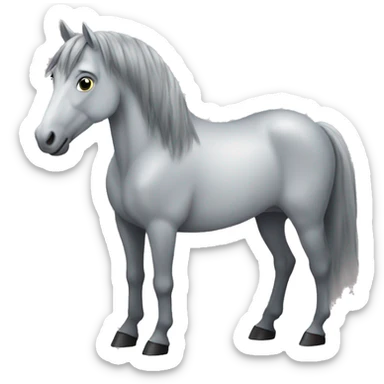 cheval gris sticker