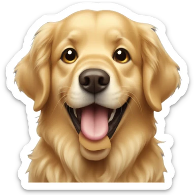Golden Retriever being silly sticker