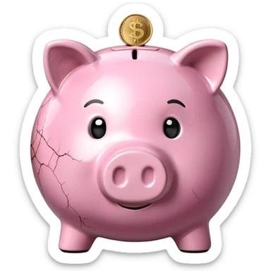 piggy bank representing savings sticker