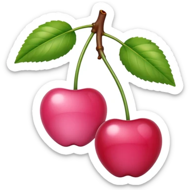 pink cherries  sticker