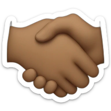 two man hand shake sticker