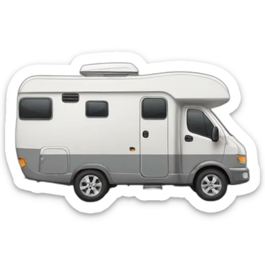 Grey camping car sticker