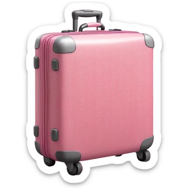 Pink suitcase sticker