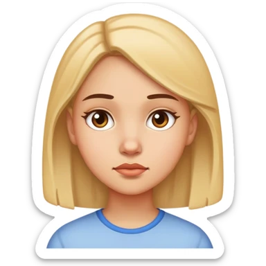 girl side eyeing something  sticker