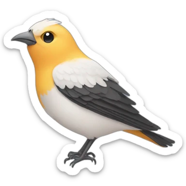 A bird wearing a crop top sticker