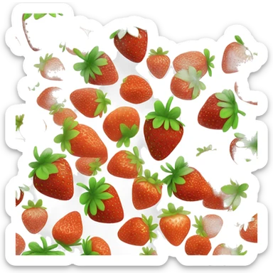 rainbow strawberry sticker