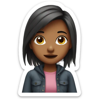 Girl as phone wallpaper  sticker