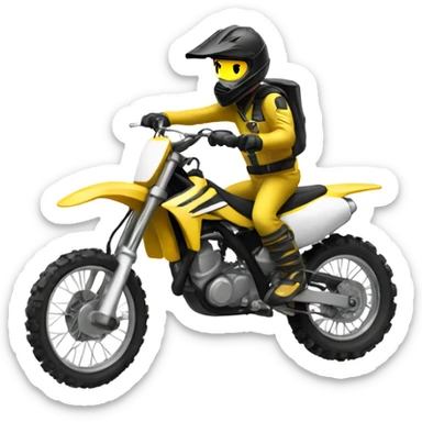 Yellow dirtbike sticker