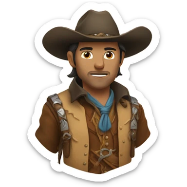 western cosplay sticker