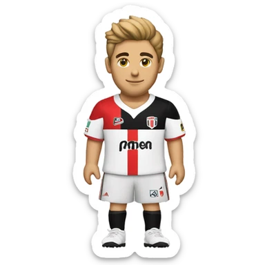 homem gordo branco com camiseta do sao paulo futebol clube sticker