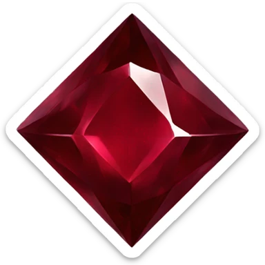 Dark red diamond sticker