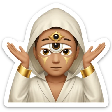 eye of hoeus witha guy dising from the eye sticker