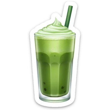 iced matcha in clear cup  sticker