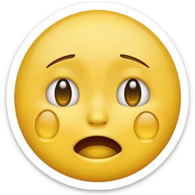 A cry laugh emoji that is more crying than laughing sticker