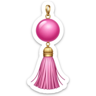 pink ade tassel pendant sticker