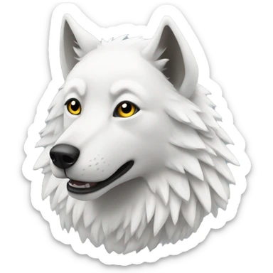 White winged wolf sticker