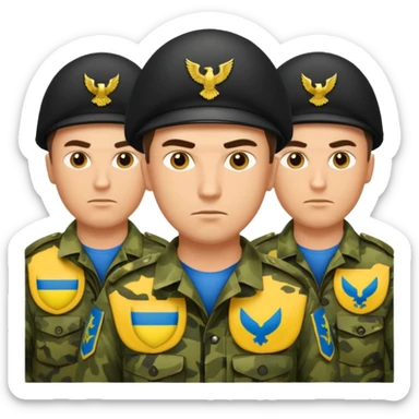 Ukrainian intelligance agency warrior men company group team sticker