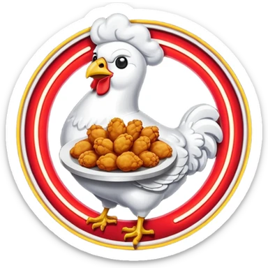 Retro Restaurant Sign Fried Chicken sticker