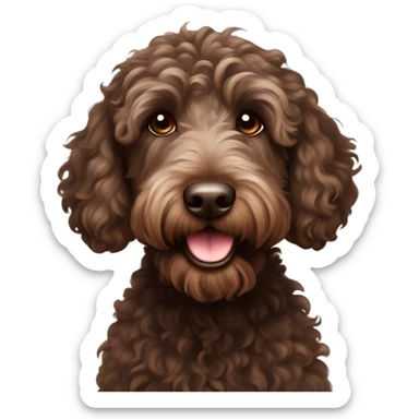 Australian labradoodle dark brown sticker