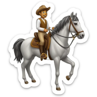 Marciano montando un caballo sticker