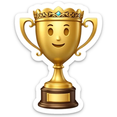I want to generate a 3d image of a trophy sticker