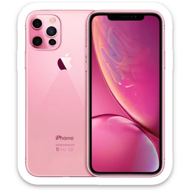 Create me a pink iPhone 17 pro image with the screen in a straight position. png sticker