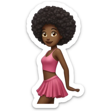 Danseuse afro sticker
