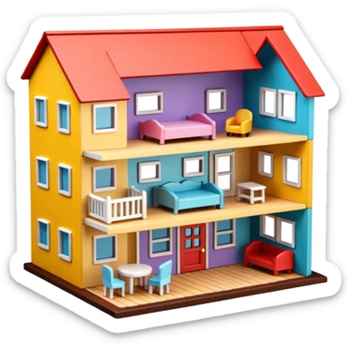 open doll house sticker