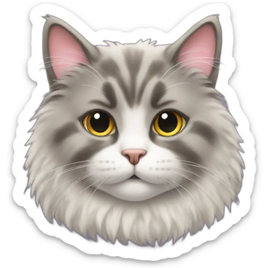 fluffy cat sticker