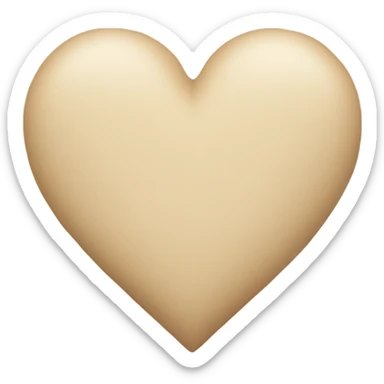 Beige heart sticker