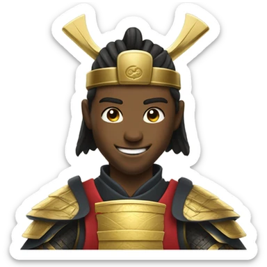 gold teeth samurai sticker