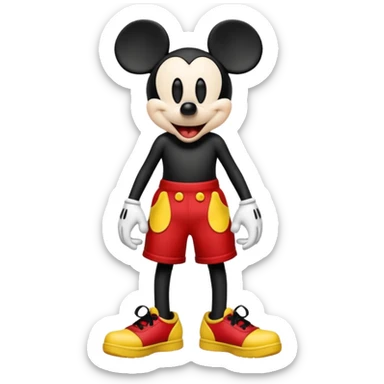 Evil mickey mouse sticker