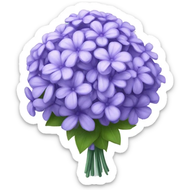 Blue big bouquet lilac flower sticker