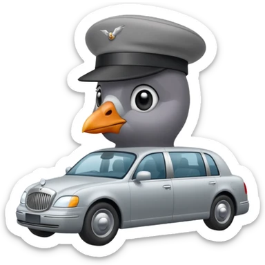 Pigeon is driving in the inside Limosine🚘🚘 sticker